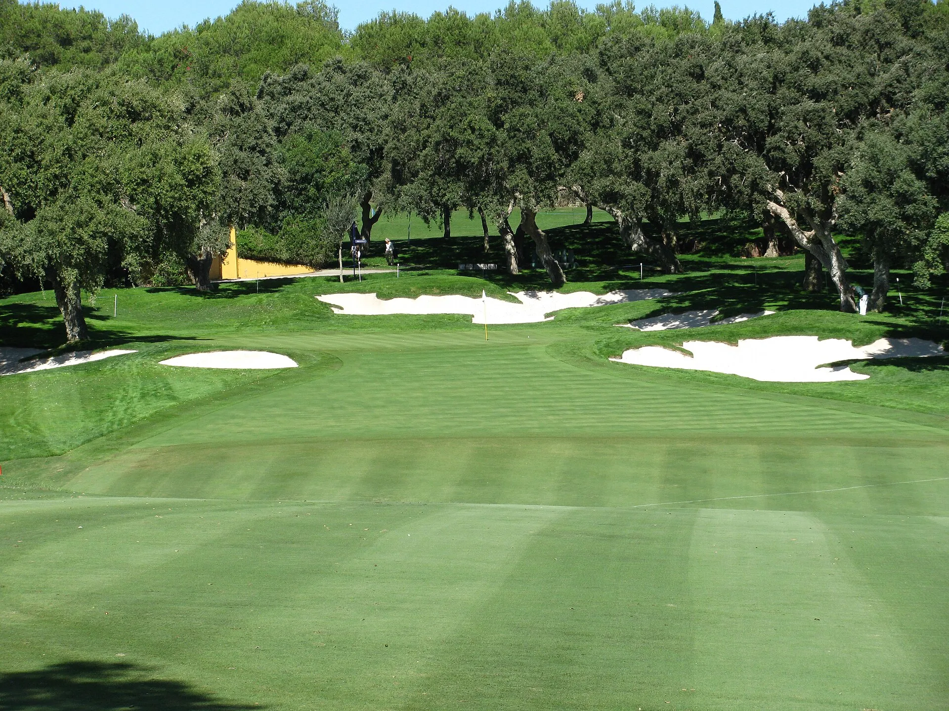 Green omkranset af korkege på Real Club Valderrama